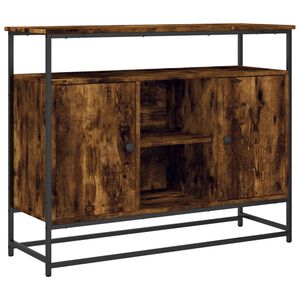 vidaXL Komoda dimljeni hrast 100x35x80 cm inženirski les