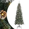 vidaXL Umestno božično drevo Zelena 240 cm PVC, plastika in jeklo