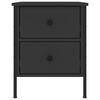 vidaXL Nočna omarica 2 kosa črna 40x42x50 cm inženirski les