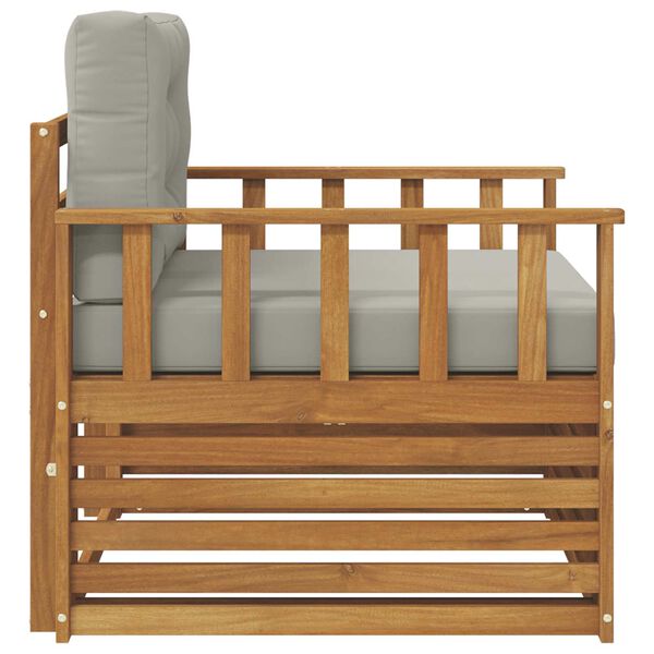 vidaXL Zunanja garnitura za sedenje Masivno akacijevo les in poliester