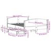 vidaXL Posteljni okvir brez vzmetnice bel 135x190 cm trdna borovina