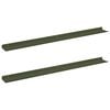 vidaXL Ležeča polica 2 pcs Oljčno zelena 100 x 9 x 2,5 cm Jeklo