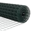 vidaXL Ograja s stebrom Zelena 1,2 x 25 m Jeklo in PVC