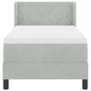 vidaXL Postelja z vzmetnico z vzmetnico Svetlo siva 200 x 80 cm Žamet