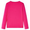 Otroška majica z dolgimi rokavi živo roza 128