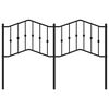 vidaXL Kovinsko posteljno vzglavje črno 140 cm