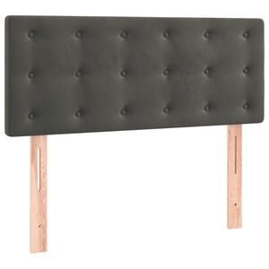 vidaXL Posteljno vzglavje temno sivo 80x5x78/88 cm žamet