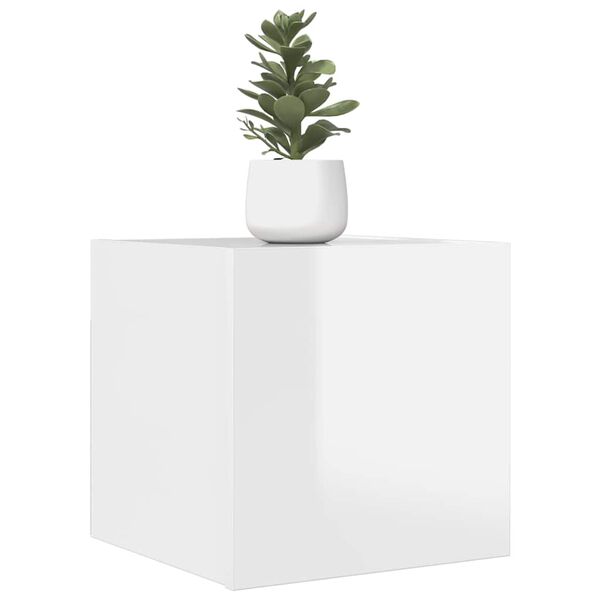 vidaXL Stenske TV omarice 4 kosi visok sijaj bele 30,5x30x30 cm