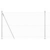 vidaXL Ogrodje s stebri srebrna 1.5 x 25 m Jeklo