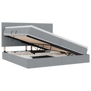 vidaXL Postelja z dodatnim prostorom za shranjevanje in LED osvetlitvijo