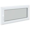 vidaXL Okno za klet RISOR 120 x 60 cm PVC in steklo Bela