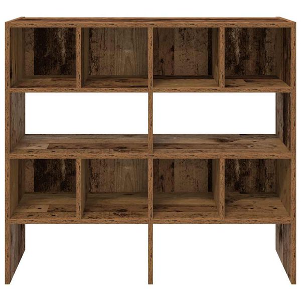 vidaXL Regal za čevlje 2 kosa zložljiva starinski les 89,5x30x40 cm