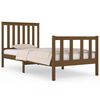 vidaXL Posteljni okvir medeno rjav iz trdne borovine 90x190 cm
