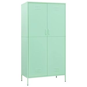 vidaXL Garderobna omara mint zelena 90x50x180 cm jeklo