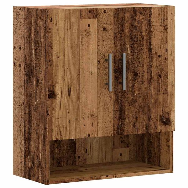 vidaXL Stenska omarica Old Wood 60x31x70 cm Inženirski les