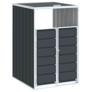 vidaXL Lopa za smetnjak za 1 smetnjak antracitna 72x81x115 cm jeklo