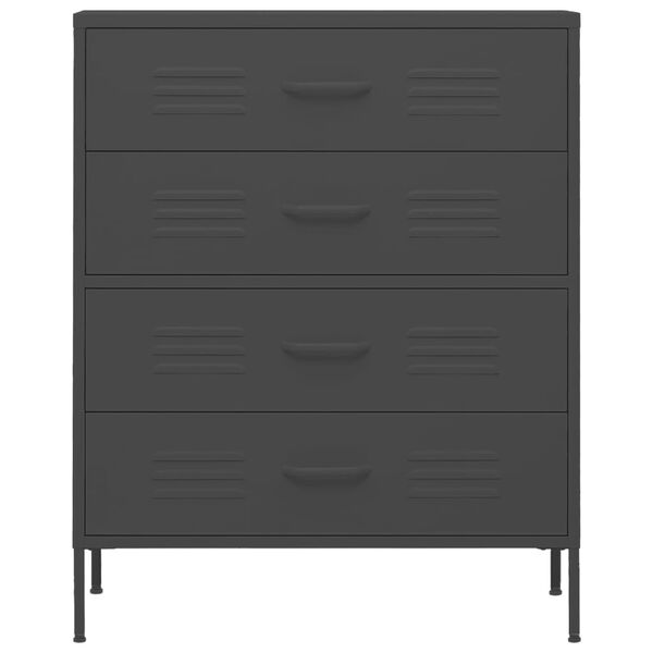 vidaXL Predalnik antracitna 80x35x101,5 cm jeklo