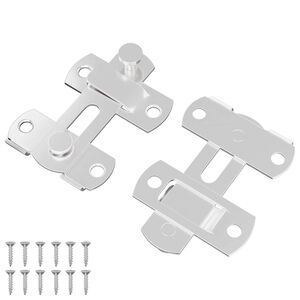 vidaXL Zaklep za vrata 2 kos srebrna 70 x 8 mm Jeklo