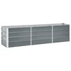 vidaXL Visoka greda pocinkano jeklo 240x40x45 cm siva