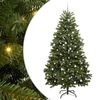 vidaXL Umetno Zložljivo Božično Drevo Zelena 270 cm PVC in jeklo
