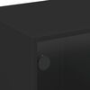 vidaXL TV omarica s steklenimi vrati črna 102x37x42 cm