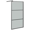 vidaXL Tu&scaron; zasloni Črna 115 x 195 cm Steklo in aluminij