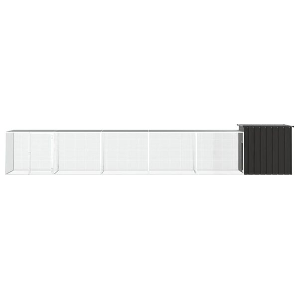 vidaXL Kokošnjak antracit 600x91x100 cm pocinkano jeklo