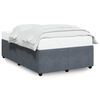 vidaXL Posteljni okvir brez vzmetnico temno siva 120x190 cm žamet