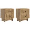 vidaXL Nočna omarica 2 pcs Artisan hrast 43 x 34,5 x 47,5 cm