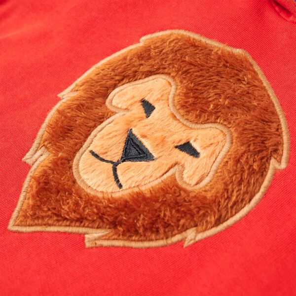 Otroški pulover s kapuco rdeč 92