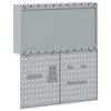 vidaXL Komplet omare in pegboard 3 pcs Črna 100 x 20 x 115 cm Jeklo