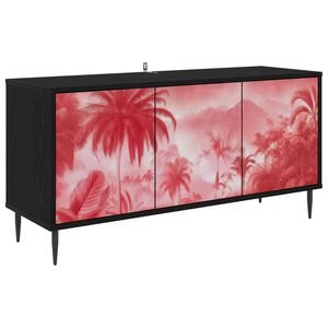 vidaXL TV omarica AACHEN 102 x 33 x 51 cm Črni hrast Inženirski les