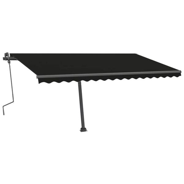 vidaXL Prostostoječa ročno zložljiva tenda 400x300 cm antracitna