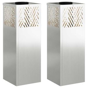 vidaXL Solarno LED svetilo za pot 2 kos Toplo bela 18 x 18 x 50 cm