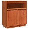 vidaXL Strani &scaron;al Voskast rjav 70 x 34 x 80 cm Masivno borovo les