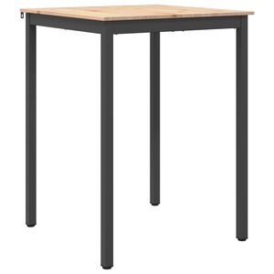 vidaXL Barska miza Naravna 80 x 80 x 105 cm Masivno borovo les