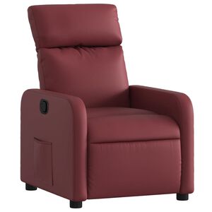 vidaXL Naslanjač vinsko rdeče umetno usnje