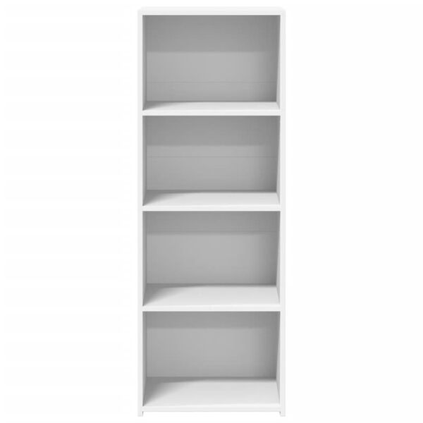 vidaXL Visoka omara bela 45x41x124 cm inženirski les