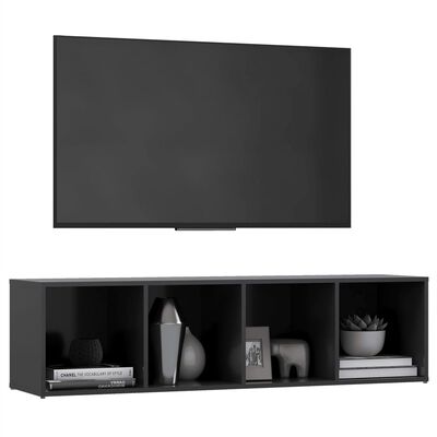 vidaXL TV omarica siva 142,5x35x36,5 cm iverna plošča