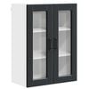 vidaXL Stenski stekleni omarica PORTO Črna 60 x 31 x 80 cm