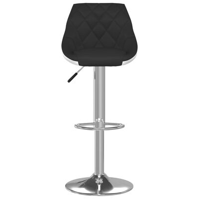 vidaXL Barski stolčki 2 kosa črno in belo umetno usnje