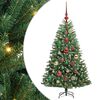 vidaXL Umetno Zložljivo Božično Drevo Zelena 120 cm PVC in kovina