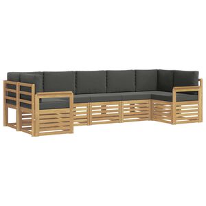 vidaXL Zunanja garnitura za sedenje 6 pcs Bela in Antracit