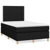 vidaXL Box spring postelja z vzmetnico črn 120x200 cm blago