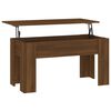 vidaXL Klubska mizica rjavi hrast 101x49x52 cm konstruiran les