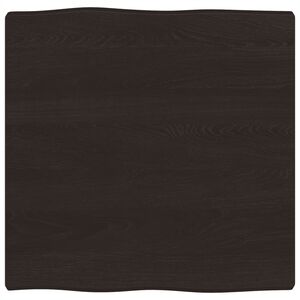 vidaXL Mizna plo&scaron;ča te. rjava 60x60x(2-4) cm obdelana trdna hrastovina