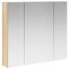 vidaXL Kopalni&scaron;ka ogledalna omara Sonoma hrast 80 x 14.5 x 70 cm