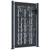 vidaXL Vrtna vrata antracitna 100x125 cm jeklo bambusov dizajn
