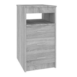 vidaXL Omarica s predali siva sonoma 40x50x76 cm konstruiran les