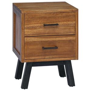vidaXL Nočna omarica Naravna 40 x 35 x 55 cm Trden tikov les
